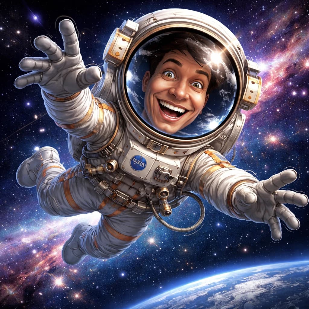 Space Explorer karikatur